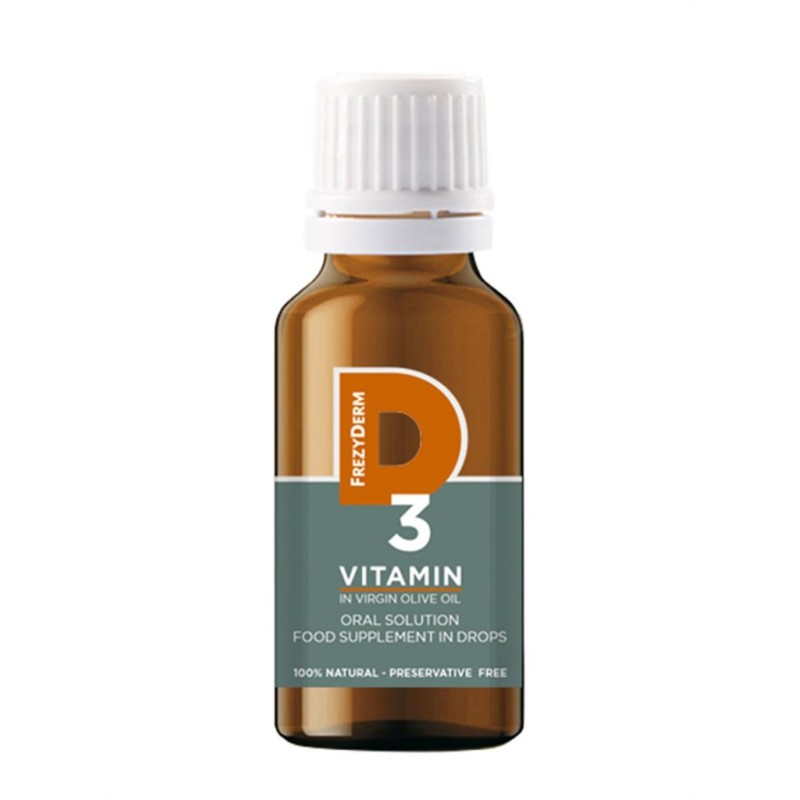 FREZYDERM Vitamin D3 200IU Πόσιμο Συμπλήρωμα Διατροφής Σε Παρθένο Ελαιόλαδο με Βιταμίνη D3 20ml