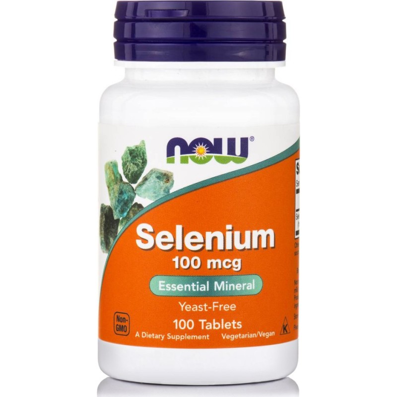 NOW FOODS Selenium 100mcg Yeast Free Vegetarian 100 Tabs