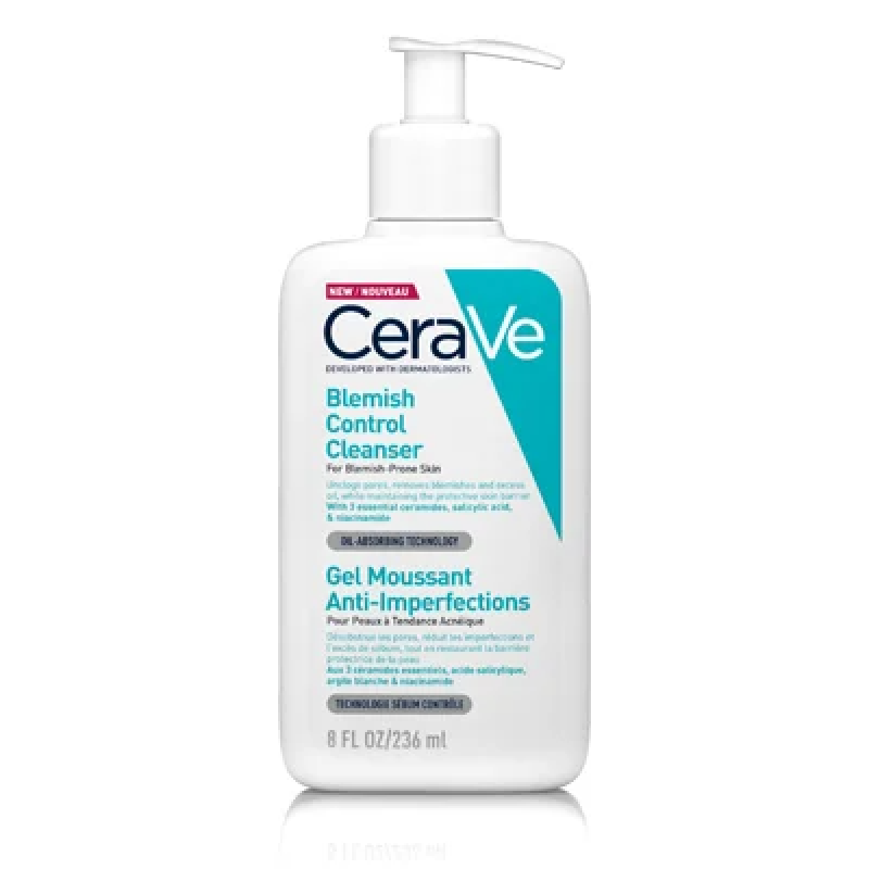 CERAVE Blemish Control Cleanser Τζέλ Καθαρισμού Προσώπου Κατά των Ατελειών 236ml