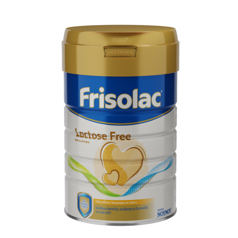 FRISOLAC Lactose Free Γάλα Ειδικής Διατροφής σε Σκόνη Ελέυθερο Λακτόζης για Βρέφη με Δυσανεξία στη Λακτόζη 400gr