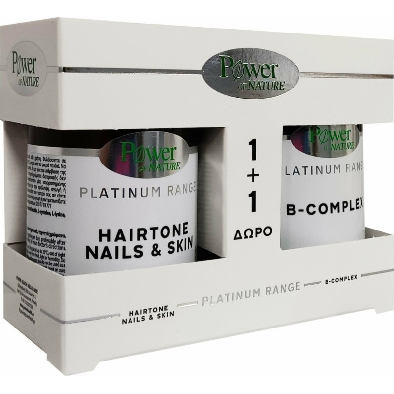 POWER HEALTH Power of Nature Platinum Range 1+1 Hairtone Nails & Skin 30 Κάψουλες & B-Complex 20 Ταμπλέτες