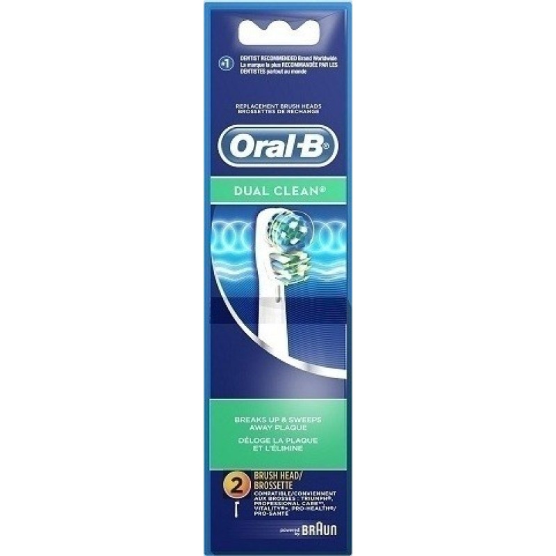 ORAL-B Dual Clean Ανταλλακτικά Βουρτσάκια 2τμχ