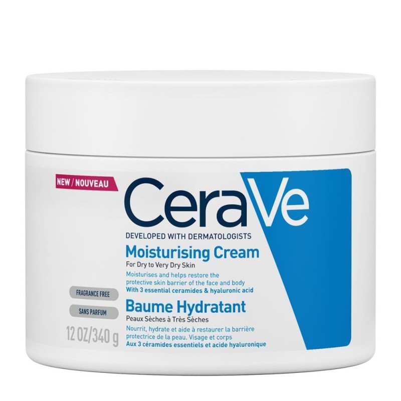 CERAVE Moisturising Cream Ενυδατική Κρέμα για Ξηρό έως Πολύ Ξηρό Δέρμα 340g