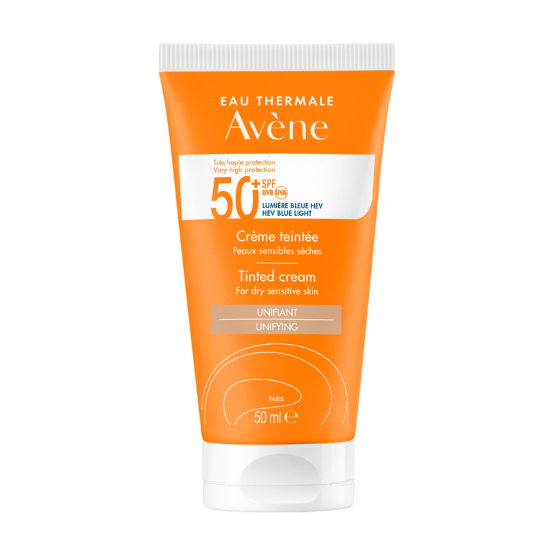 AVENE Sun Creme Αντηλιακή Κρέμα Πλούσιας Υφής Προσώπου με Χρώμα SPF50+ 50ml