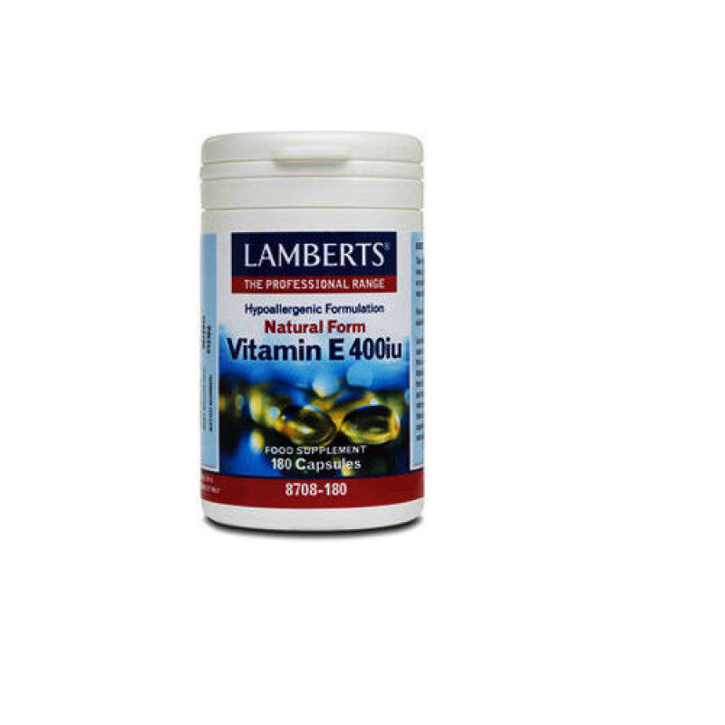 LAMBERTS Vitamin E Βιταμίνη Ε 400iu Natural Form 180 δισκία 