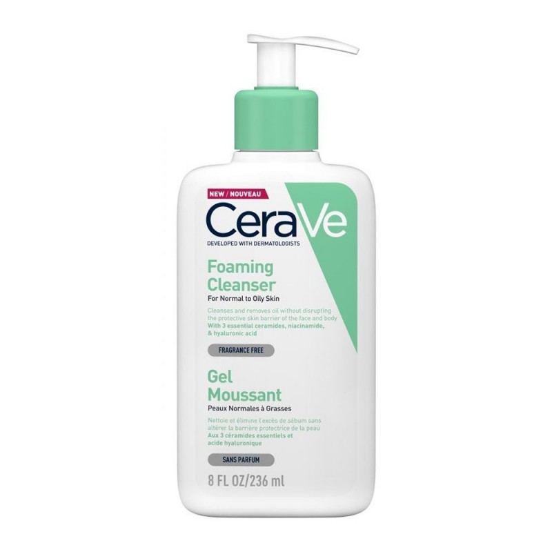 CERAVE Foaming Cleanser Gel Καθαρισμού για Κανονικό έως Λιπαρό Δέρμα 236ml 