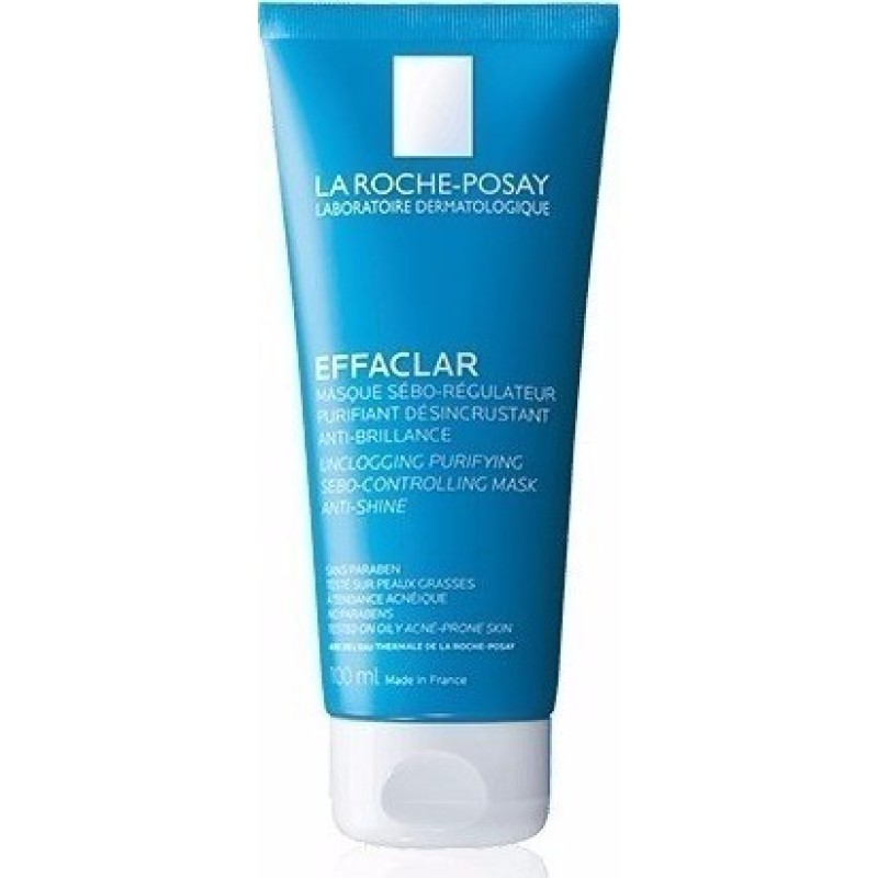 LA ROCHE POSAY Effaclar Μάσκα Καθαρισμού των Πόρων & Ρύθμιση του Σμήγματος κατά της Γυαλάδας 100ml