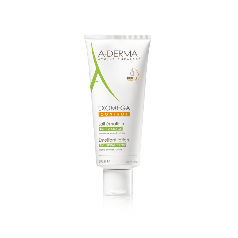 A-DERMA Exomega Control Anti-Scratching Emollient Lotion Μαλακτικό Γαλάκτωμα Προσώπου & Σώματος για τη Φροντίδα του Ατοπικού Δέρματος 200ml