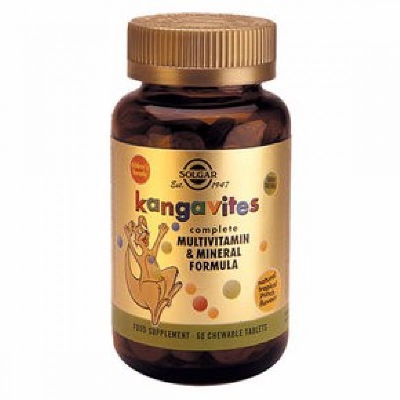 SOLGAR Kangavites Complete Multivitamin & Mineral Formula (Tropical Punch) 60 δισκία