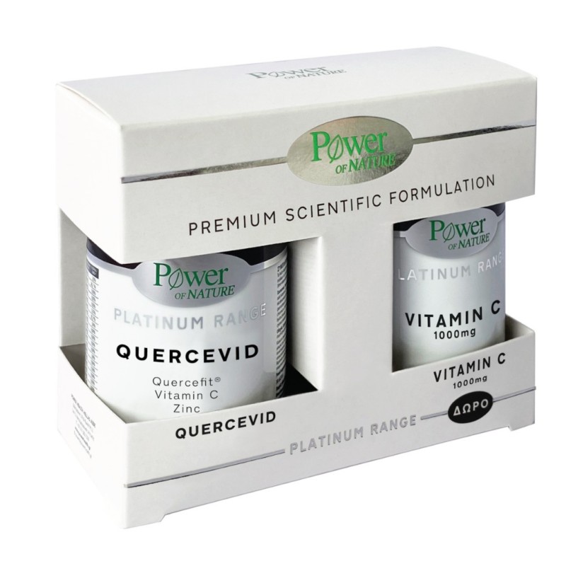 POWER HEALTH Power of Nature Platinum Range 1+1 Quercevid 30 Κάψουλες & Vitamin C 1000mg 20 Δισκία