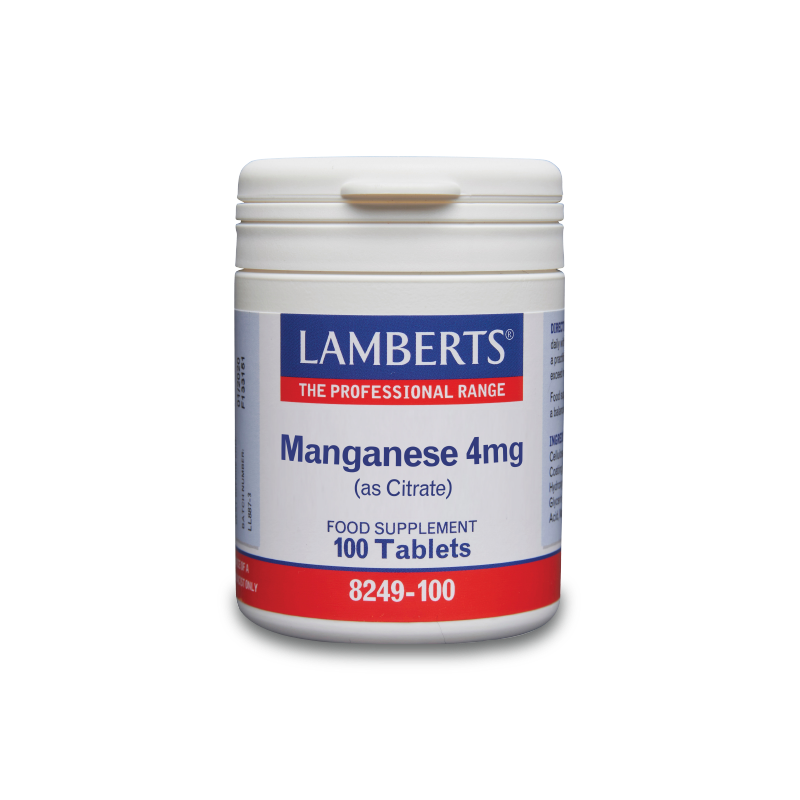 LAMBERTS Manganese as Citrate Κιτρικό Μαγγάνιο 4mg 100 δισκία