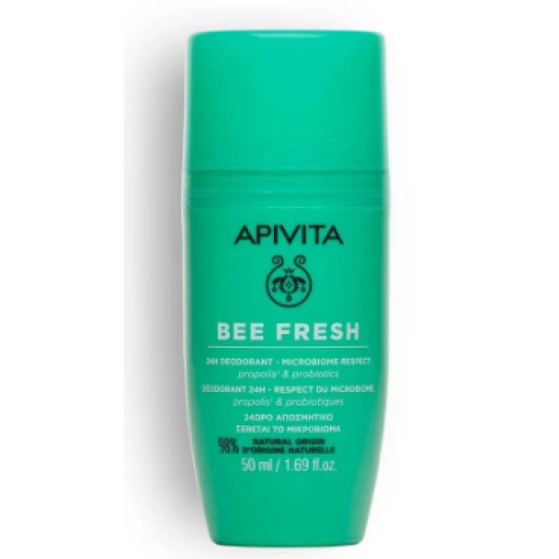 APIVITA Bee Fresh Deodorant Αποσμητικό 24ωρης Δράσης με Πρόπολη και Προβιοτικά 50ml