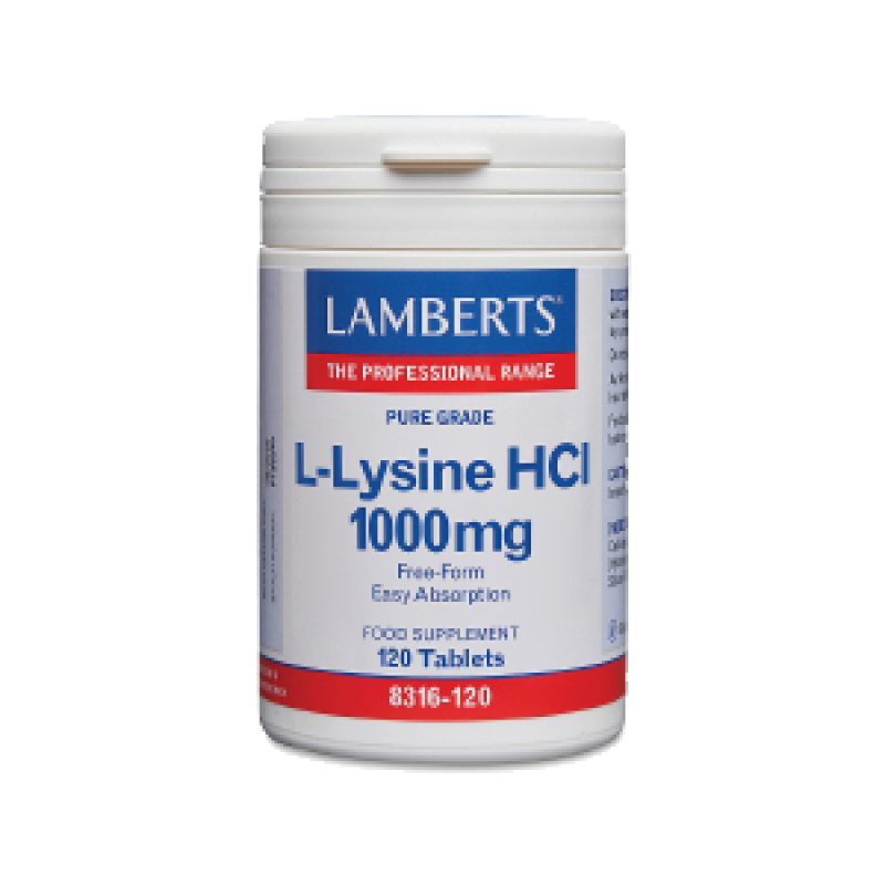 LAMBERTS L-Lysine Λυσίνη 1000mg 120 δισκία