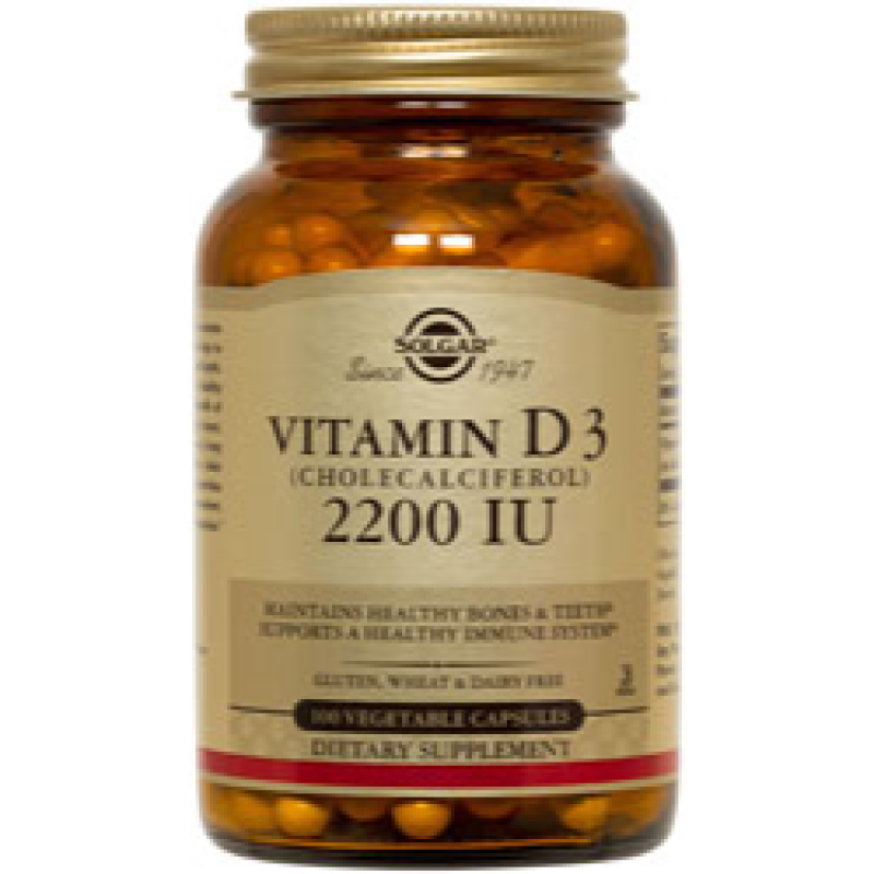 SOLGAR Vitamin D3 55mg 2200IU 100 δισκία