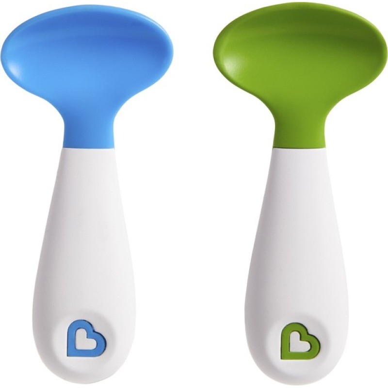 MUNCHKIN Scooper Spoon Εκπαιδευτικά Κουταλάκια Χρώμα Γαλάζιο & Πράσινο 9m+ 2τμχ 