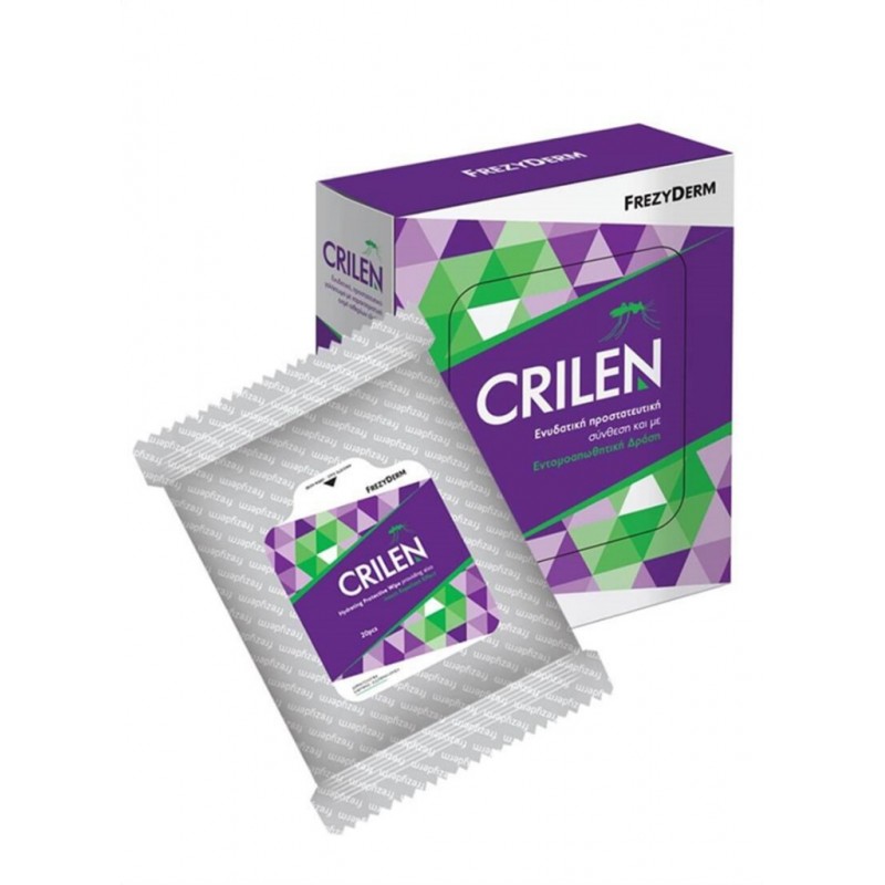 FREZYDERM Crilen Effective Protection 20 Αντικουνουπικά Μαντηλάκια