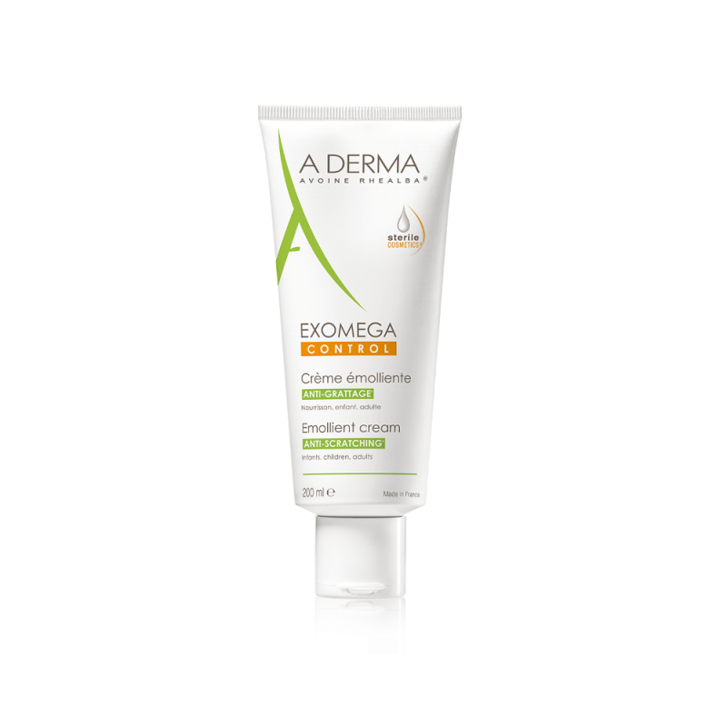 A-DERMA Exomega Control Anti-Scratching Emollient Cream Μαλακτική Κρέμα Προσώπου & Σώματος Ενάντια στον Κνησμό 200ml