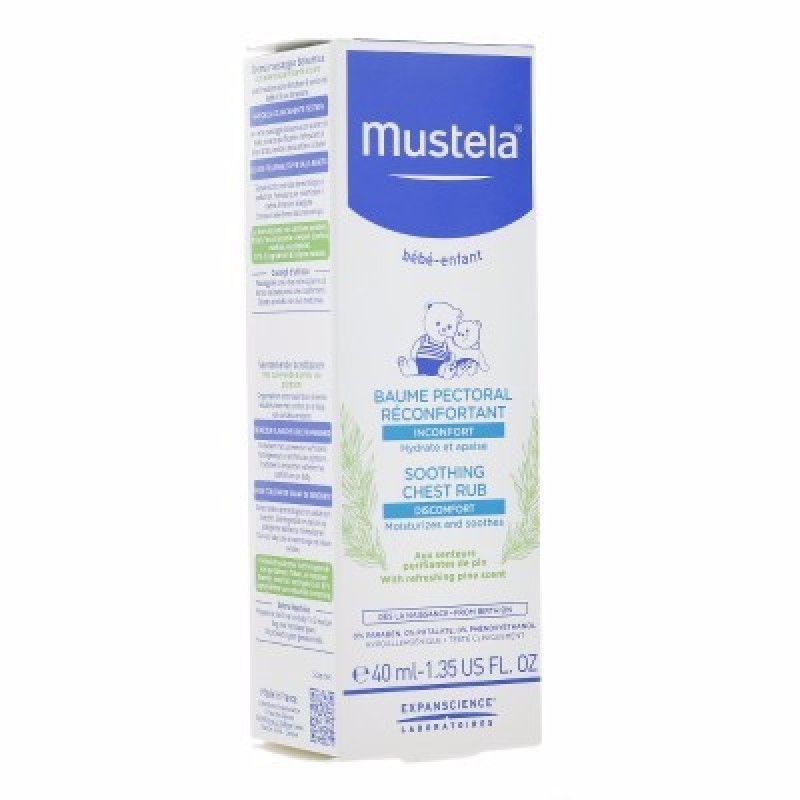 MUSTELA Soothing Chest Rub Καταπραϋντική Κρέμα για το Στήθος του Μωρού 40ml