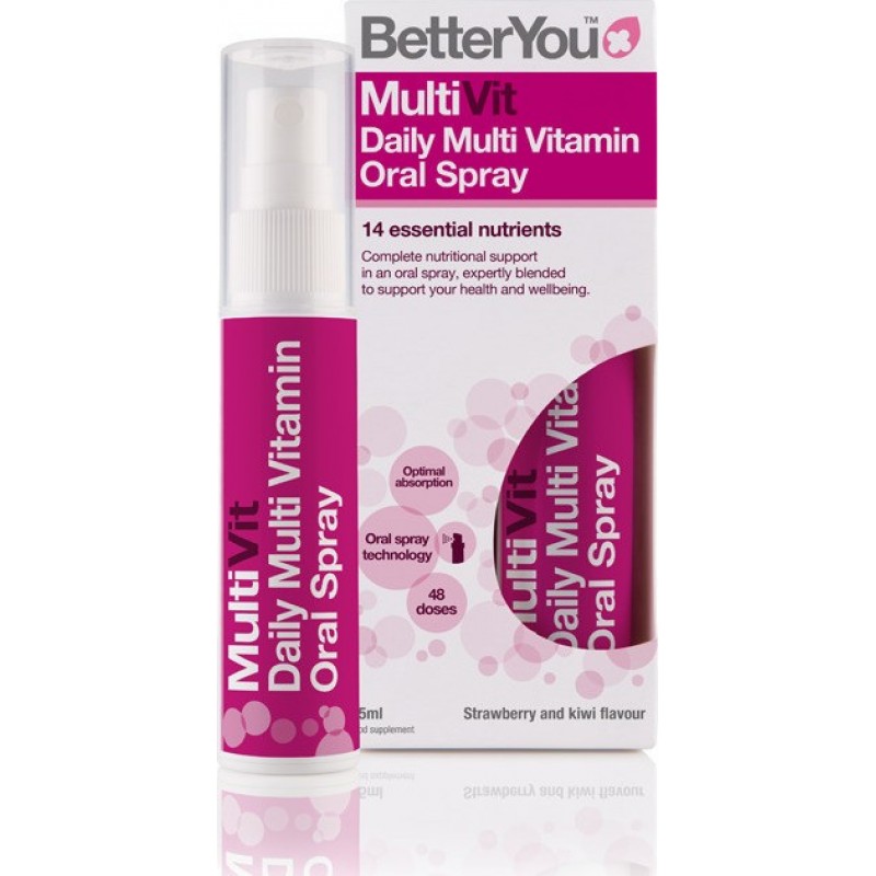 BETTER YOU MultiVit Multi Vitamin Daily Oral Spray Πολυβιταμινούχο Συμπλήρωμα Διατροφής σε Μορφή Σπρέι 25ml