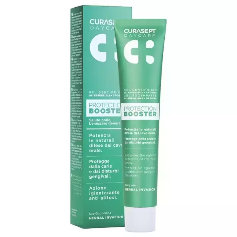 CURASEPT Daycare Protection Booster Gel Toothpaste Herbal Invasion Οδοντόκρεμα με Αιθέρια Έλαια 75ml