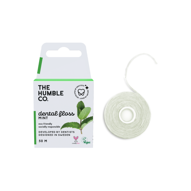 THE HUMBLE CO. Dental Floss Mint Οδοντικό Νήμα Καθαρισμού με Γεύση Μέντα 50m