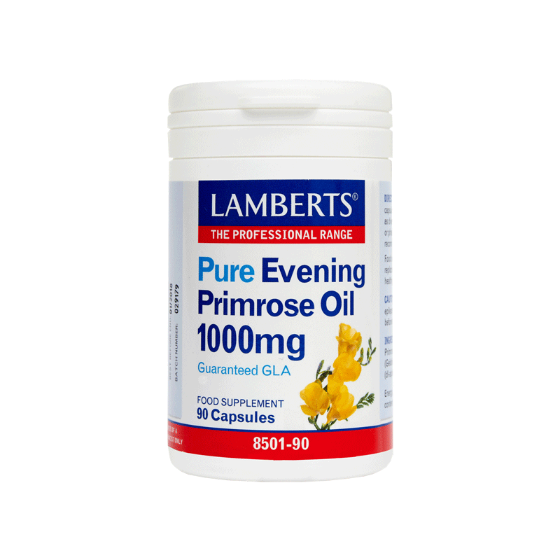 LAMBERTS Pure Evening Primrose Oil 1000mg με Βιταμίνη Ε 90caps