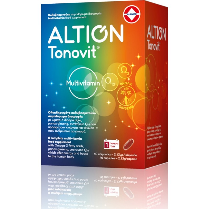 ALTION Tonovit Multivitamin Πολυβιταμινούχο Συμπλήρωμα Διατροφής 40 Κάψουλες