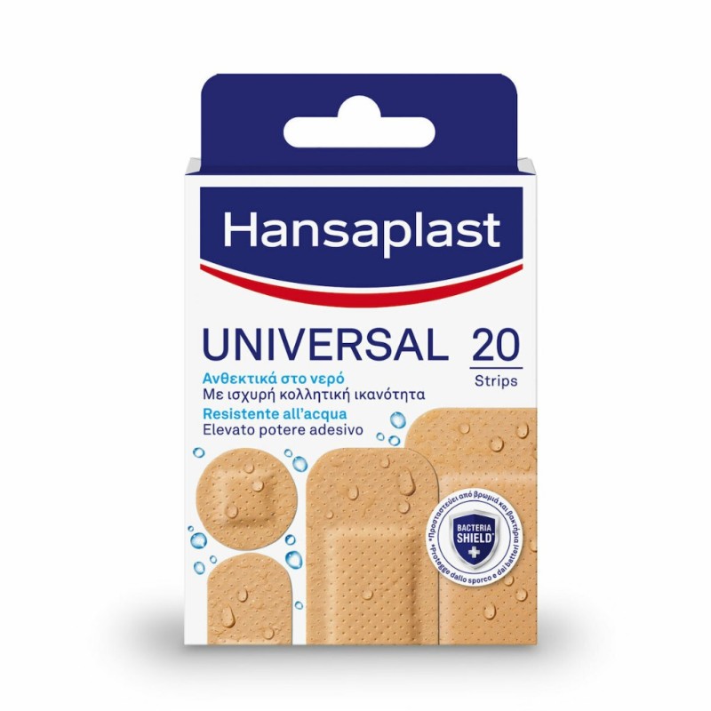 HANSAPLAST Universal Strips Αδιάβροχα Αυτοκόλλητα Επιθέματα Πληγών σε 4 Μεγέθη 20 Τεμάχια