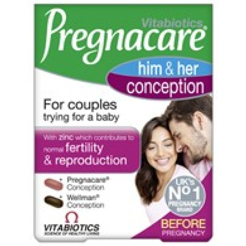 VITABIOTICS Pregnacare Him & Her Conception 60 Ταμπλέτες