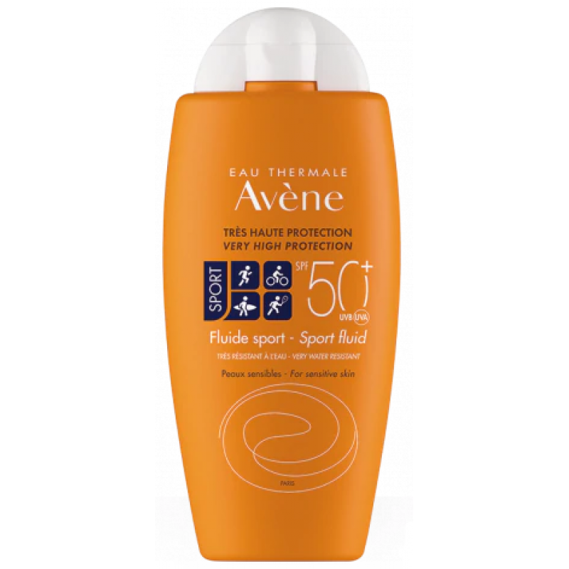 AVENE Sun Fluide Sport Αντηλιακή Κρέμα Προσώπου & Σώματος Ιδανική για Αθλητικές Δραστηριότητες με Λεπτόρρευστη Υφή SPF50+ 100ml