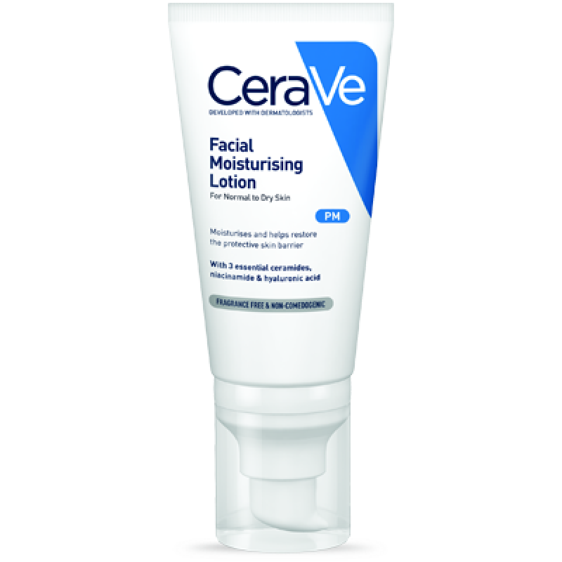 CERAVE Facial Moisturising Lotion PM Ενυδατική Κρέμα Προσώπου για Κανονικό έως Ξηρό Δέρμα 52ml