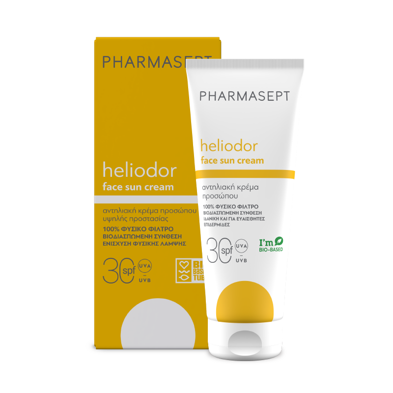 PHARMASEPT Heliodor Face Sun Cream Αντηλιακή Κρέμα Προσώπου , Ντεκολτέ και Χεριών Υψηλής Προστασίας SPF30 50ml