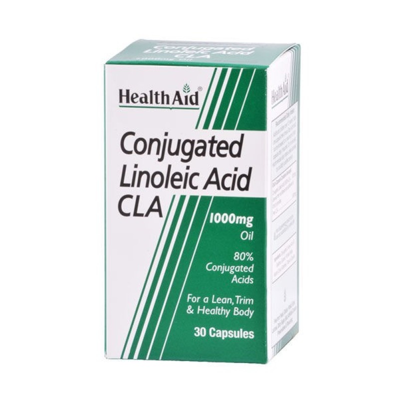 HEALTH AID Conjugated Linoleic Acid (CLA) Συζευγμένο Λινολεϊκό Οξύ 1000mg 30 Κάψουλες  