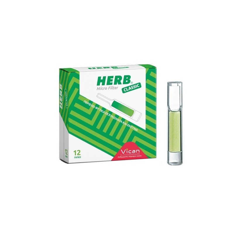 HERB Micro Filter με Φυτικά Εκχυλίσματα & Ένζυμα για Κανονικό Τσιγάρο 12 Πίπες