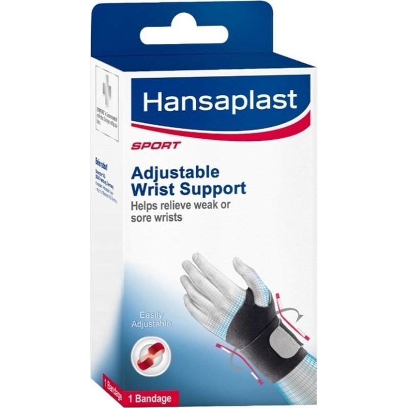 HANSAPLAST Adjustable Wrist Support Ρυθμιζόμενο Περικάρπιο Χρώμα Μαύρο 1τμχ