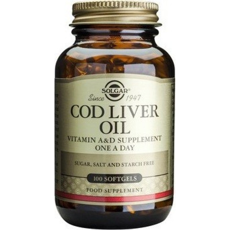 SOLGAR Cod Liver Oil 100 softgels