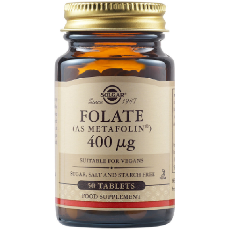 SOLGAR Folate (as Metafolin) 400mg 50 δισκία