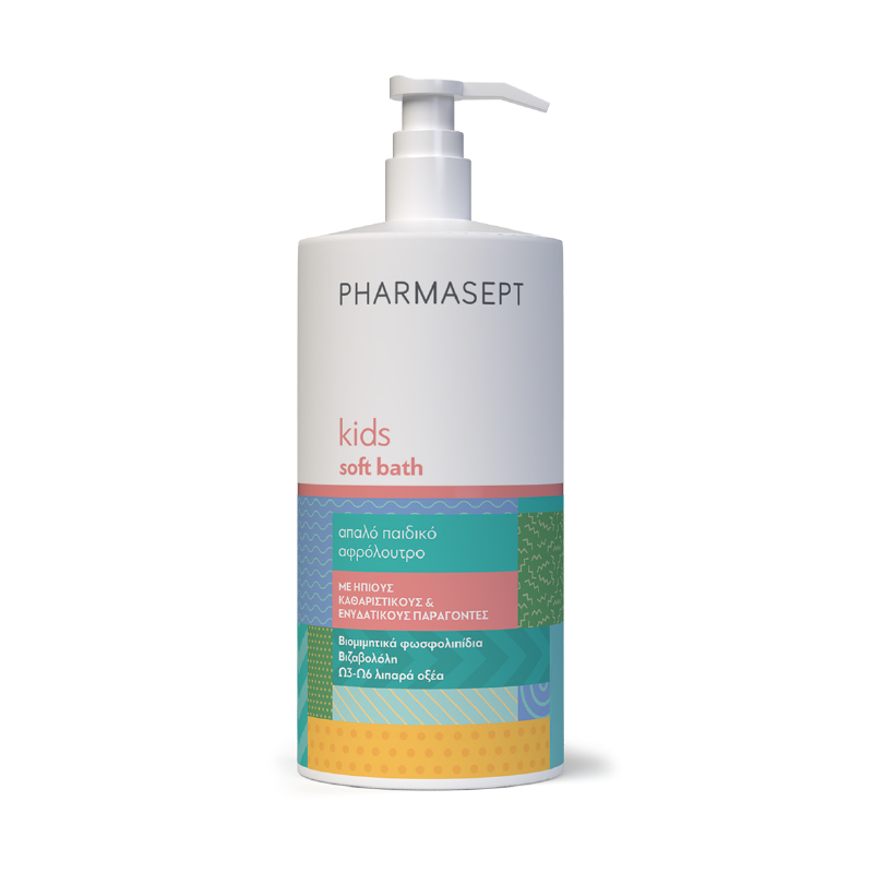 PHARMASEPT Kids Soft Bath Απαλό Παιδικό Αφρόλουτρο με Ήπιους Καθαριστικούς και Ενυδατικούς Παράγοντες 1L