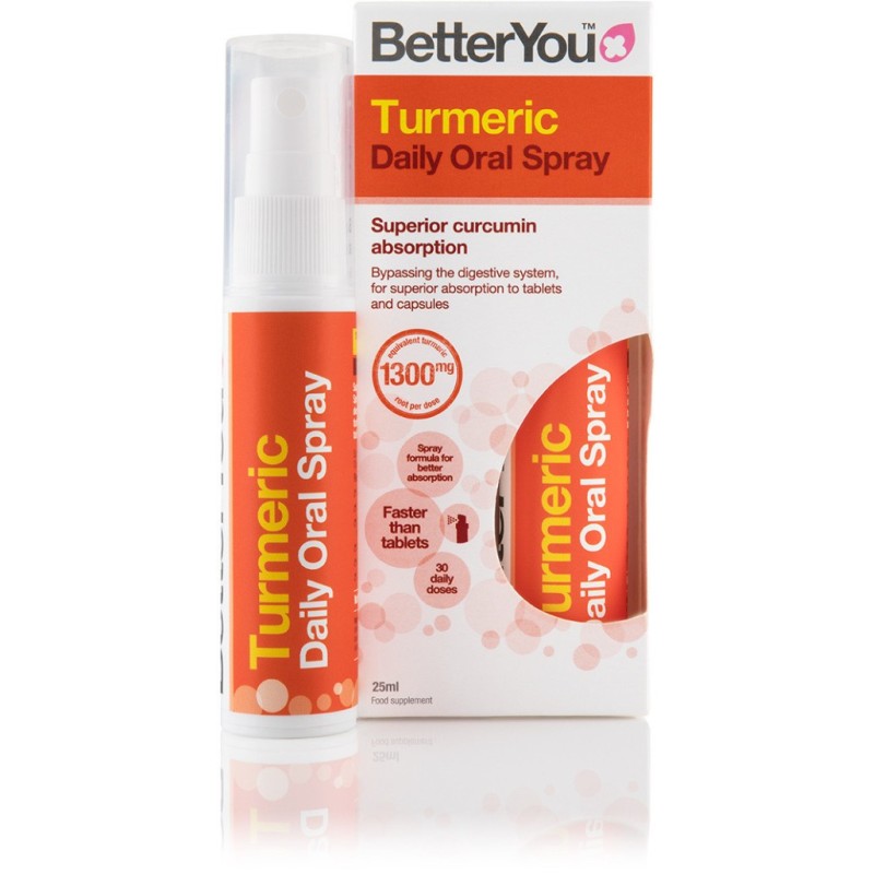 BETTER YOU Turmeric 1300mg Daily Oral Spray Συμπλήρωμα Διατροφής με Κουρκουμά σε Μορφή Σπρέι 25ml