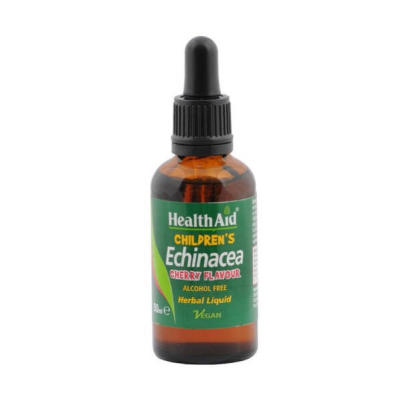 HEALTH AID Children's Echinacea Cherry Flavour Liquid Συμπλήρωμα Διατροφής με Εχινάκεια και Γεύση Κεράσι για Παιδιά σε Σταγόνες 50ml