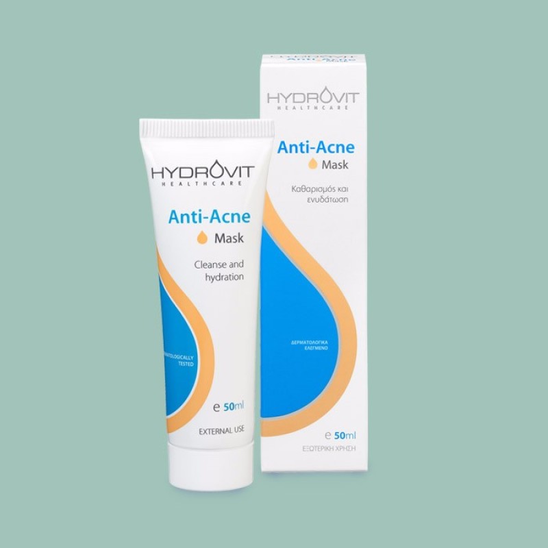 HYDROVIT Anti-Acne Mask Μάσκα Προσώπου για Καθαρισμό & Ενυδάτωση 50ml