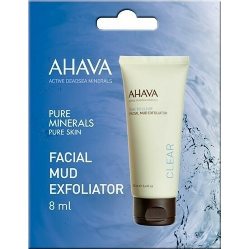 AHAVA Time to Clear Facial Mud Exfoliator Μάσκα Προσώπου για Καθαρισμό 8ml