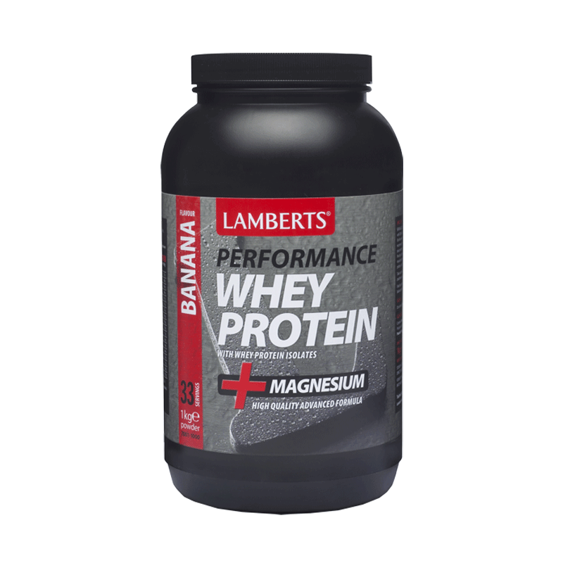 LAMBERTS Performance Whey Protein Banana Πρωτεΐνη με Γεύση Μπανάνα σε Σκόνη 1000gr