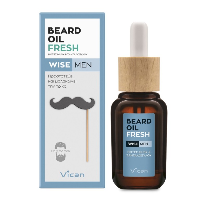 VICAN Wise Men Beard Oil Fresh Λάδι Περιποίησης για τα Γένια 30ml