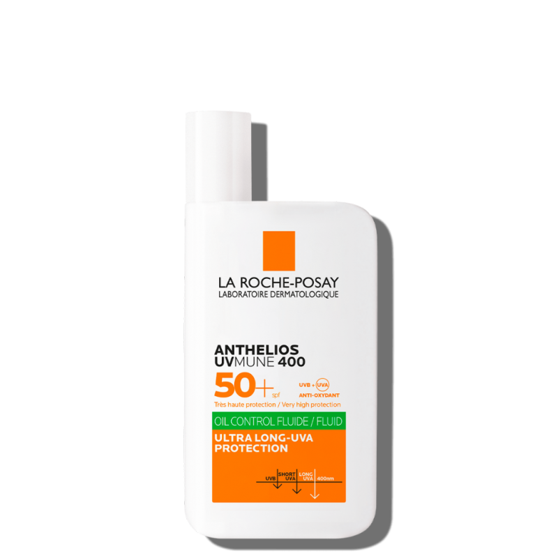 LA ROCHE POSAY Anthelios UVMUNE 400 Oil Control Fluid Ultimate Protection Αντηλιακή Κρέμα Προσώπου Λεπτόρρευστης Υφής για Μάτ Αποτέλεσμα SPF50+ 50ml