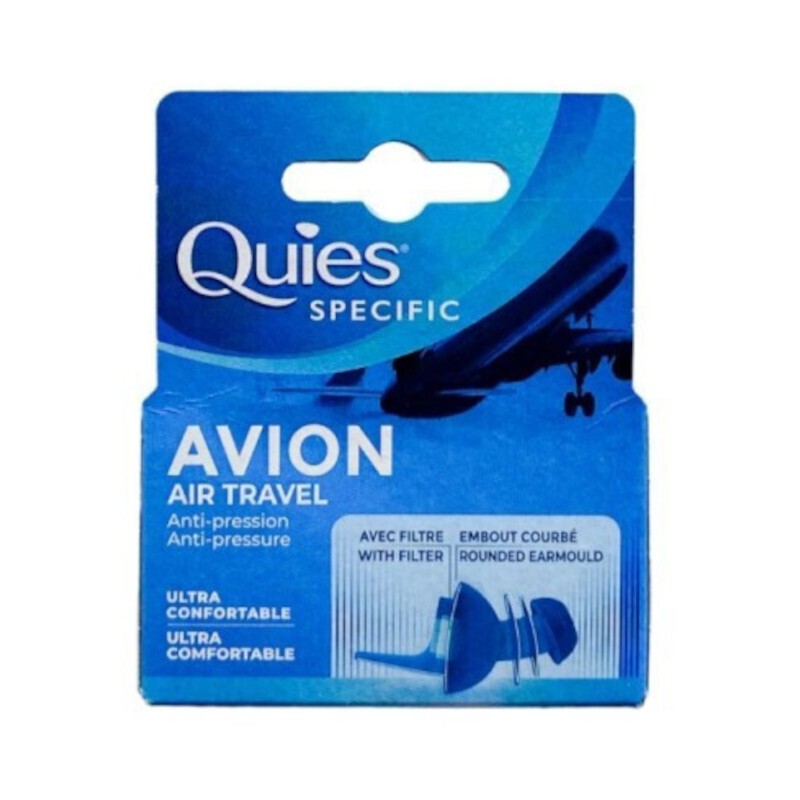 QUIES Specific Avion Air Travel Ωτοασπίδες Ενηλίκων για Αεροπορικά Ταξίδια 1 Ζευγάρι