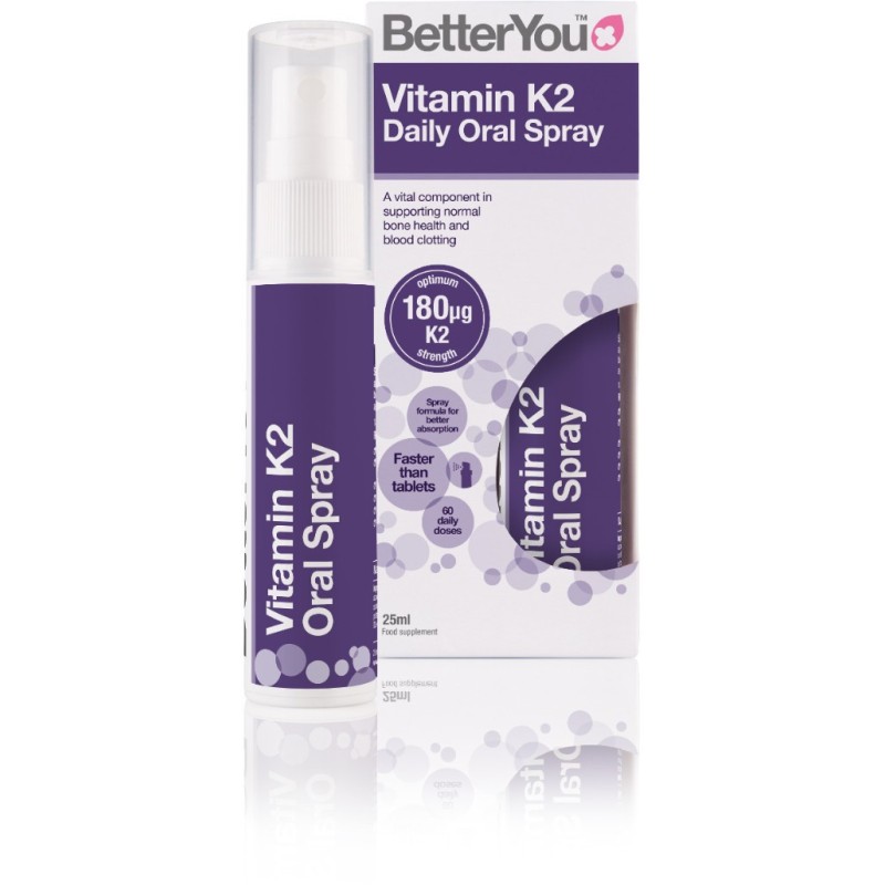 BETTER YOU Vitamin K2 Daily Oral Spray 180μg Συμπλη΄ρωμα Διατροφής με Βιταμίνη K2 σε Μορφή Σπρέι 25ml