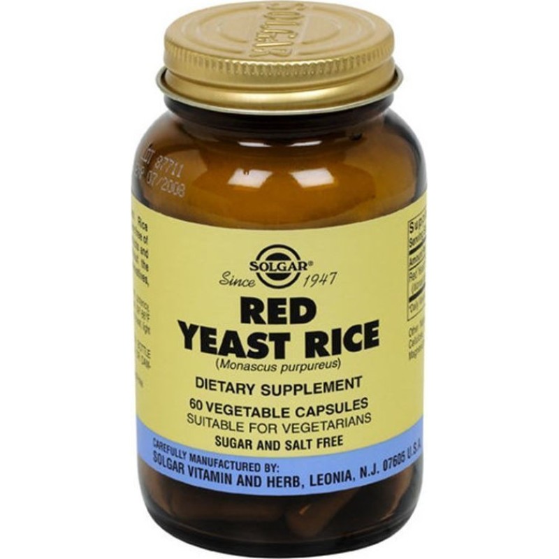 SOLGAR Red Yeast Rice 600mg 60 Φυτικές Κάψουλες