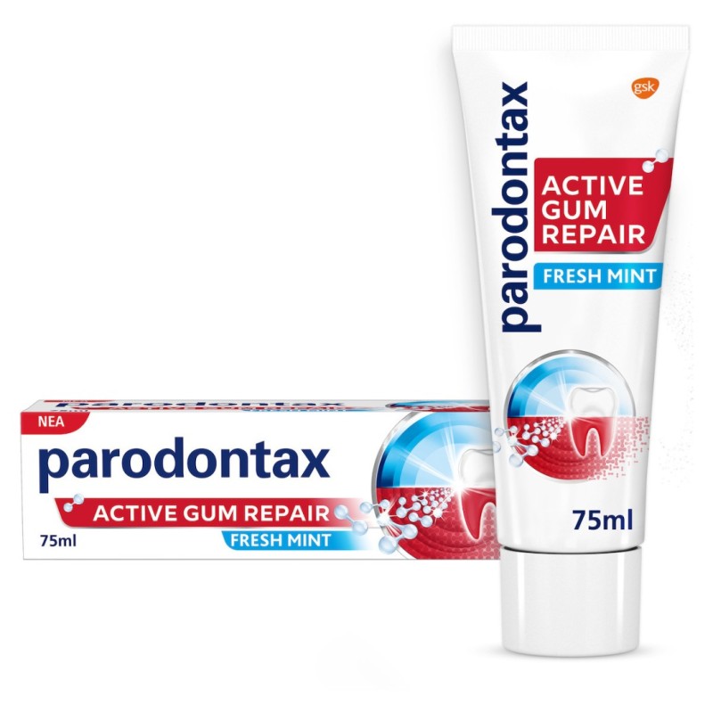 PARADONTAX Active Gum Repair Fresh Mint Οδοντόκρεμα για την Αποκατάσταση των Ούλων που Αιμορραγούν 75ml